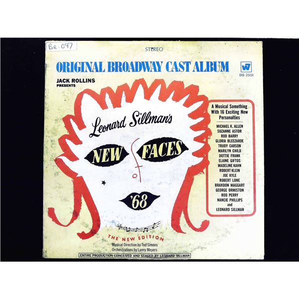 Leonard Sillman, New Faces '68 Cast Album Warner Bros. 1968 Promo Copy