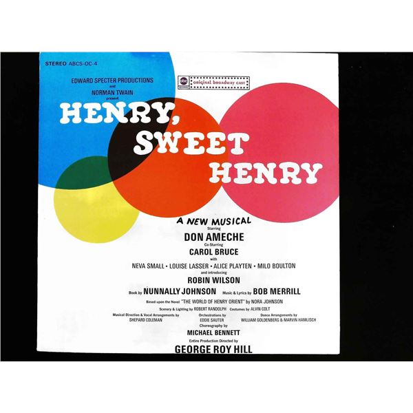 Original Broadway Cast Recording Henry Sweet Henry ABC Records LP