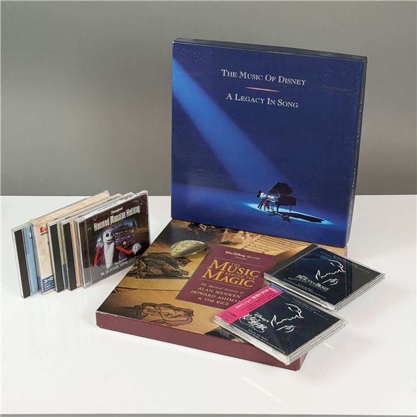 9pc Disney Compact Discs Including The Music Behind the Magic and A Legacy in Song Box Sets