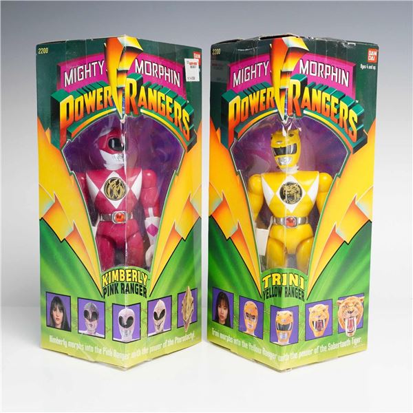 2pc 1993 Bandai Mighty Morphin Power Rangers
