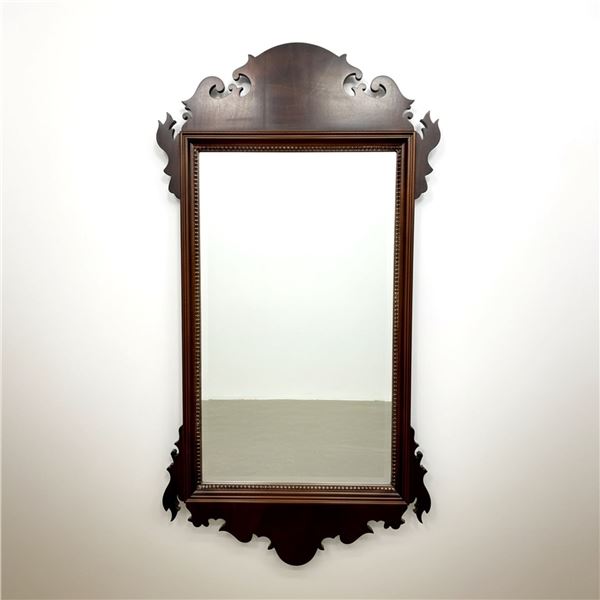 Henredon Chippendale Style Large Mahogany Wood Framed Wall Mirror