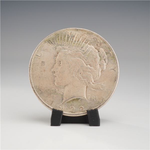 1922 US One Dollar Silver Peace Dollar Coin, Circulated