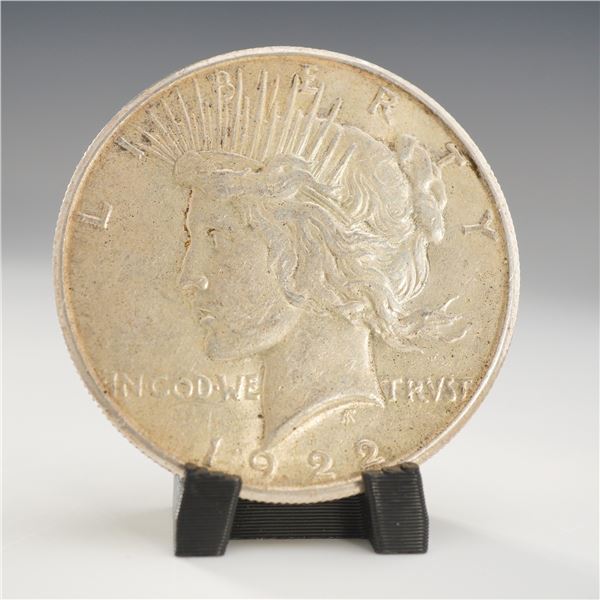 1922-S US Peace Silver One Dollar Coin, Circulated