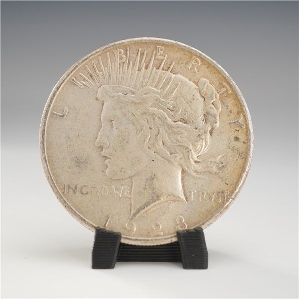 1923-S US Peace Silver One Dollar Coin, Circulated