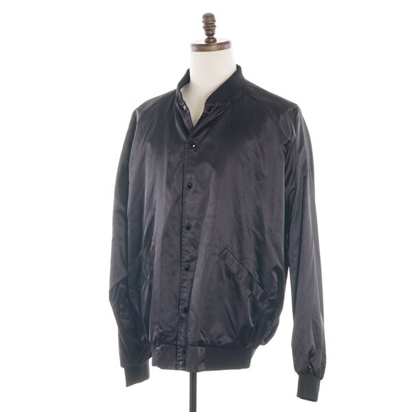 Cardinal Men's Black Satin Broadway Show League 50th Anniversary Bomber Jacket, Size XL