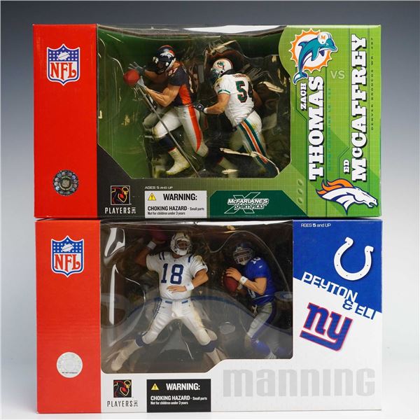 2pc McFarlane Toys NFL Sportspicks Deluxe 2-Pack Action Figure Sets Featuring Manning Brothers and T