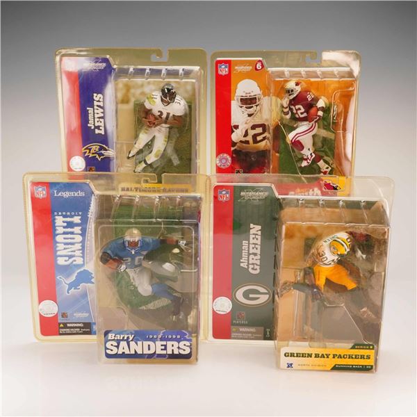 A Group of Four McFarlane Toys NFL Sportspicks Action Figures in Boxes