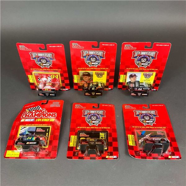 Six Racing Champions NASCAR 1/64 Scale Die-Cast Model Cars
