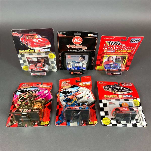 Six Racing Champions NASCAR Collectible Die-Cast Car Models
