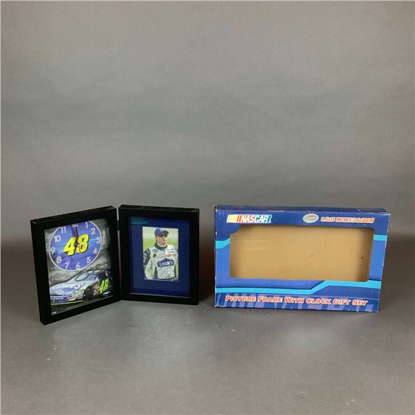 NASCAR Racing Reflections Picture Frame with Clock Gift Set