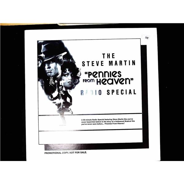 1981 Steve Martin Pennies From Heaven 60-Minute Radio Special Promotional LP Record Sleeve
