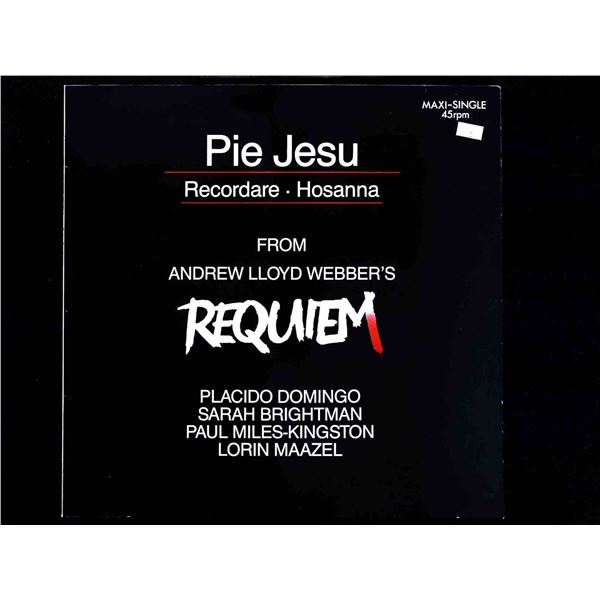 Andrew Lloyd Webber Requiem Pie Jesu 12-Inch Maxi-Single 1985 Domingo Brightman Maazel