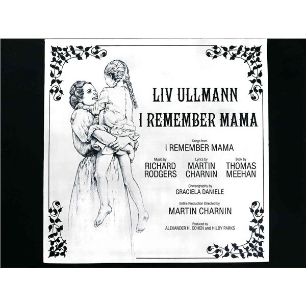 I Remember Mama 1979 Broadway Cast Promotional LP Record