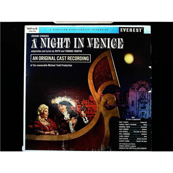 Johann Strauss A Night in Venice Original Cast Recording Everest LPBR 6028 Promotional Copy LP