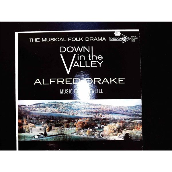 Kurt Weill Down in the Valley Starring Alfred Drake Decca Records LP DL 4239