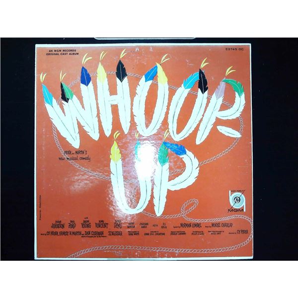 Whoop-Up Original Broadway Cast Recording Vinyl LP Jacket MGM Records E3745 OC
