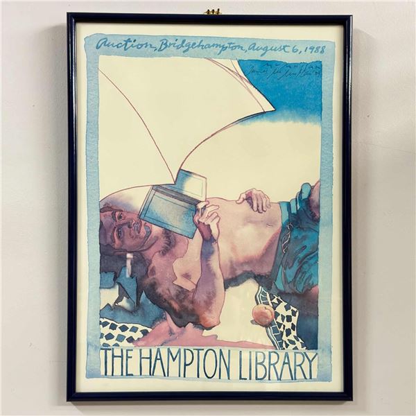 James McMullan, Signed The Hampton Library Exhibition Poster, 1988