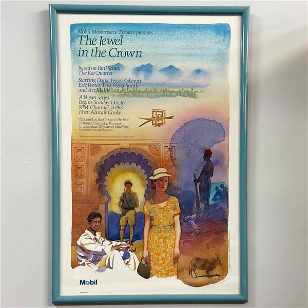Signed James McMullan The Jewel in the Crown Mobil Masterpiece Theatre Poster