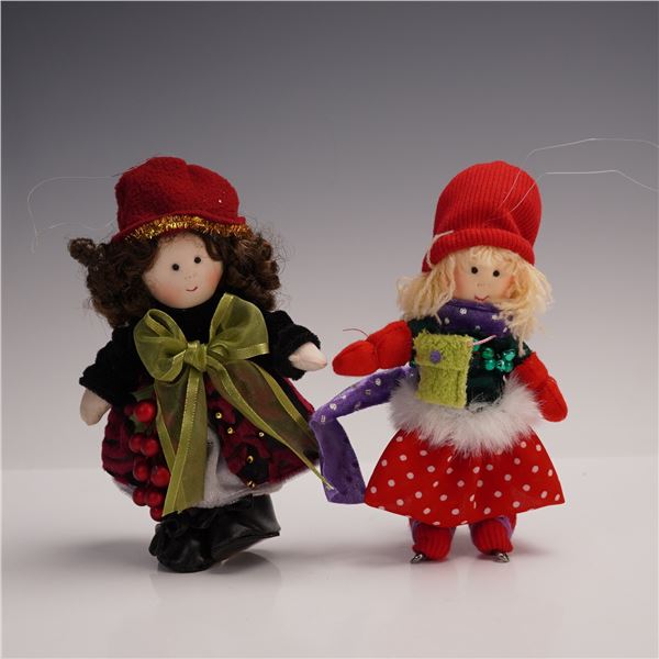 2pc Kurt S. Adler Little Souls Christmas Ornaments