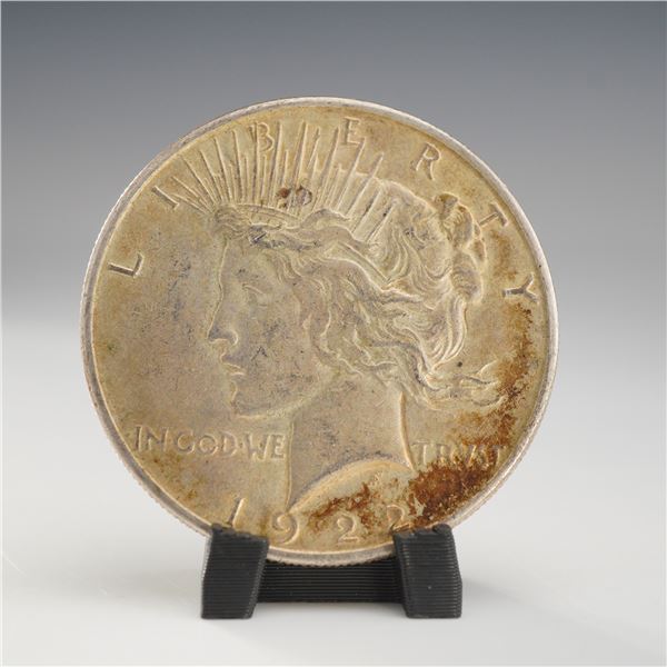 1922 US Peace Silver One Dollar Coin, Circulated