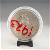 Image 2 : 1923 US Peace Silver One Dollar Coin, Circulated