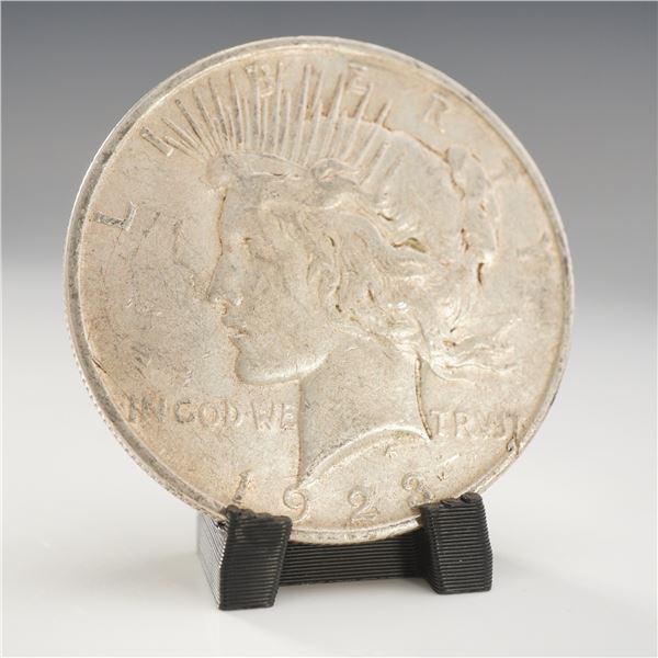1923-D US Peace Silver One Dollar Coin, Circulated