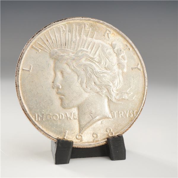 1923-S US Peace Silver One Dollar Coin, Circulated