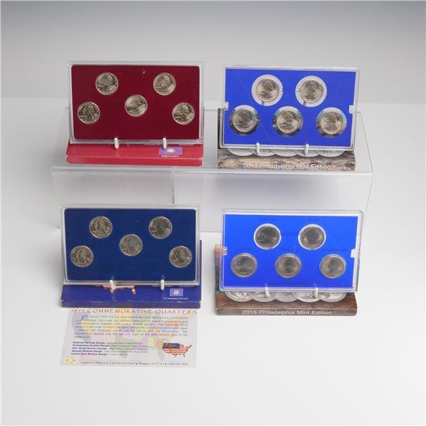 4pc US 50 State and America the Beautiful Quarter Sets, 1999-2015