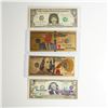 Image 1 : Four Modified US Banknotes and Novelty Bills