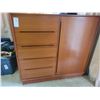 Image 9 : MCM Teak Chest With Cuboard C