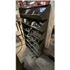 Image 2 : SMALL BLACK PARTS STORAGE SHELF WITH ASSORTED SCREW PIN SHACKLES & HARDWARE