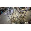 Image 3 : GROUP OF APPROX 10 METAL MATERIAL ROLLER STANDS