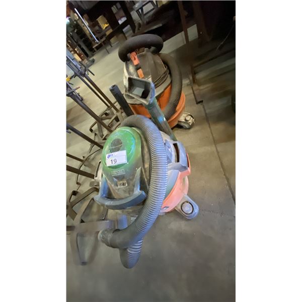 2 RIDGID HEAVY DUTY SHOP VACS