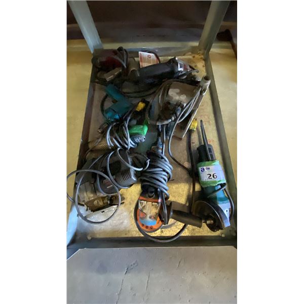 GROUP OF ASSORTED POWER TOOLS- WALTER, MAKITA, HITACHI, BLACK AND DECKER