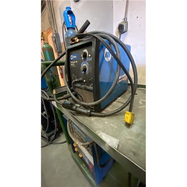 MILLER MILLERMATIC 140, 120V MIG WELDER WITH POWER CABLE, STINGER & GROUNDING CABLE