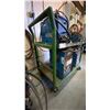 Image 3 : GREEN METAL 2 TIER SHOP CART