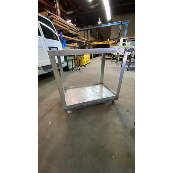 METAL 2 TIER MOBILE SHOP CART