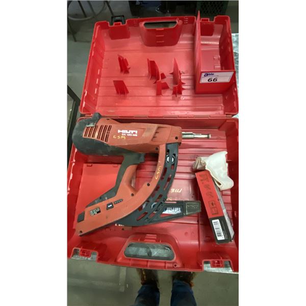 HILTI GX 120-ME GAS ACTUATED FASTENING TOOL IN HARD TRANSPORT CASE