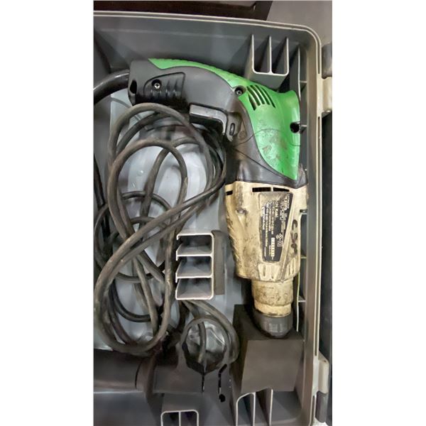 PAIR OF HITACHI DH 22PG ELECTRIC ROTARY HAMMER DRILLS, 1 WITH HARD TRANSPORT CASE