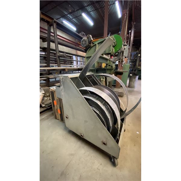 MOBILE DUCTING MATERIAL CART WITH 2 BOXES OF  FLEXIBLE DUCT CONNECTOR