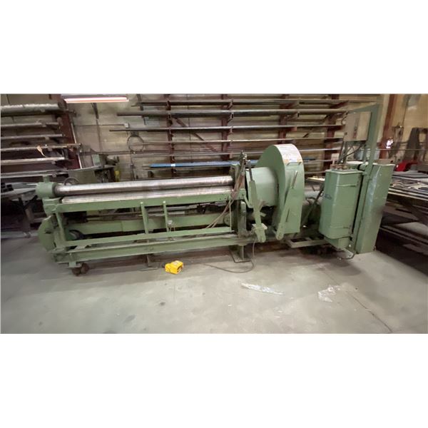 BERTSCH & COMPANY HEAVY DUTY SHEET METAL ROLLING MACHINE APPROX 13' L