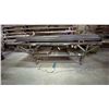 Image 1 : LARGE METAL FRAME WOOD TOP MOBILE SHOP TABLE WITH SHEET METAL TOP COVER,  STEEL RECTANGLE TUBE