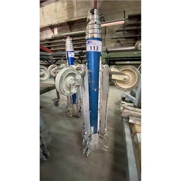 GENIE SUPER HOIST GH-3.8 PORTABLE TELESCOPING PNEUMATIC MATERIAL LIFT, 300LB CAPACITY
