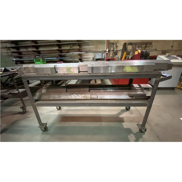 2 TIER MOBILE SHOP CART WITH ASSORTED PRESS DIES