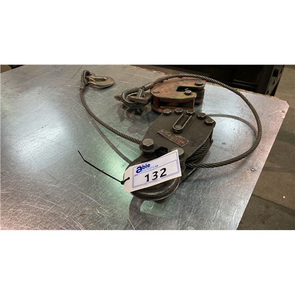 HEAVY DUTY PLATE GRABBER WITH PULLEY ATTACHMENT
