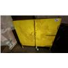 Image 1 : YELLOW METAL 2 DOOR FLAMMABLE SAFETY STORAGE CABINET WITH MOSTLY PAINT CONTENTS