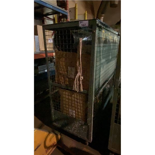 MOBILE ENCLOSED STORAGE CART WITH ASSORTED VENTING/DUCTING COMPONENTS