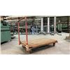Image 3 : HEAVY DUTY METAL FRAME WOOD TOP MOBILE PLATFORM CART APPROX 4'L