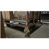 Image 2 : HEAVY DUTY METAL FRAME WOOD TOP MOBILE PLATFORM CART APPROX 4'L