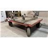 Image 2 : 2 METAL FRAME WOOD TOP PLATFORM CARTS *NO HANDLES*
